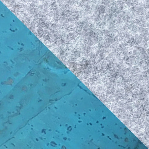 Axelväska för iPhone 14 Pro Max | av filt och ekologisk bomull | ljusgrå - azur | Modell KEDJA deluxe