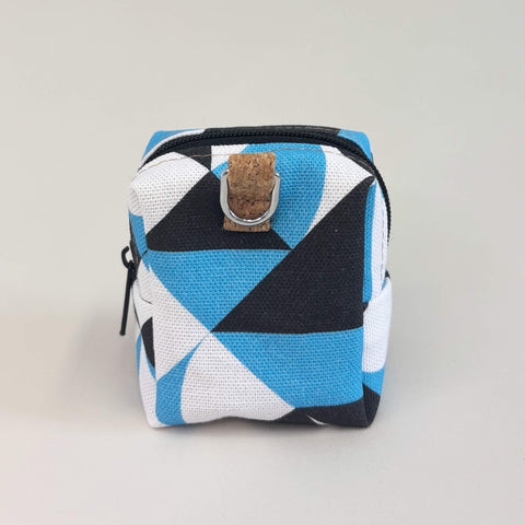 Mini-väska för hörlurar & Co. | tillverkad av ekologisk bomull | Designformer | Modell PocketCube