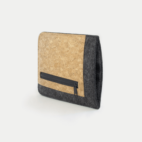 Mobilfodral med kortfack för Xiaomi POCO C65 | antracit - tracks | Modell "ZIP"