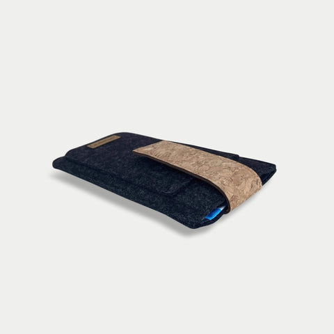 Mobilfodral för Samsung Galaxy M22 | med magnetstängning och extra fack | antracit - Shapes | Modell HAKA
