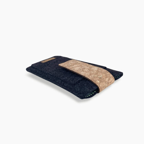 Mobilfodral för Fairphone 4 | med magnetstängning och extra fack | antracit - Stripes | Modell HAKA