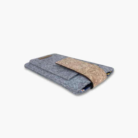 Mobilfodral för Fairphone 5 | med magnetstängning och extra fack | ljusgrå - Bloom | Modell HAKA