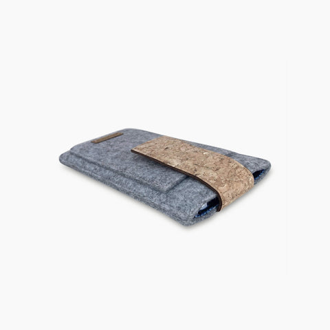 Mobilfodral för iPhone 12 | med magnetstängning och extra fack | ljusgrå - Tracks | Modell HAKA