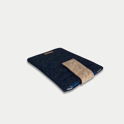 Fodral för PocketBook Touch Lux 5 | med magnetstängning och extra fack | antracit - Shapes | Modell "HAKA"