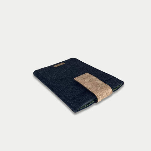 Fodral för PocketBook InkPad Eo | med magnetstängning och extra fack | antracit - ränder | Modell "HAKA"