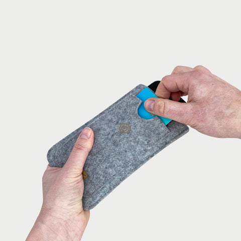 Mobilfodral för Samsung Galaxy S23 | med magnetstängning och extra fack | ljusgrå - Shapes | modell HAKA