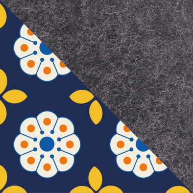 Fodral för PocketBook InkPad Color 3 | med magnetstängning och extra fack | antracit - Bloom | Modell "HAKA"