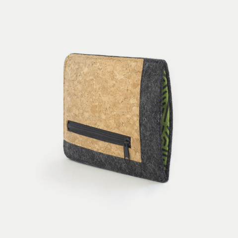 Mobilfodral med kortfack för Xiaomi Poco X5 Pro | antracit - ränder | Modell "ZIP"