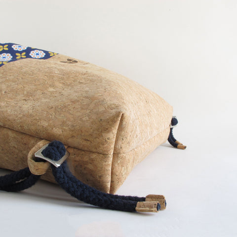 Gymväska, ryggsäck | gjord av bomull och kork | Bloom