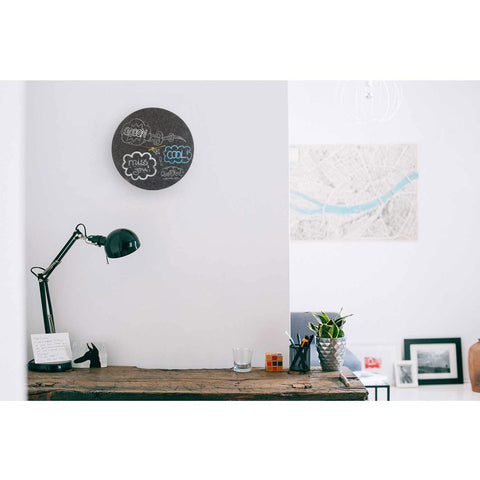 Väggklocka i filt och kork 30 cm | Design "Cool" av Anja Streese
