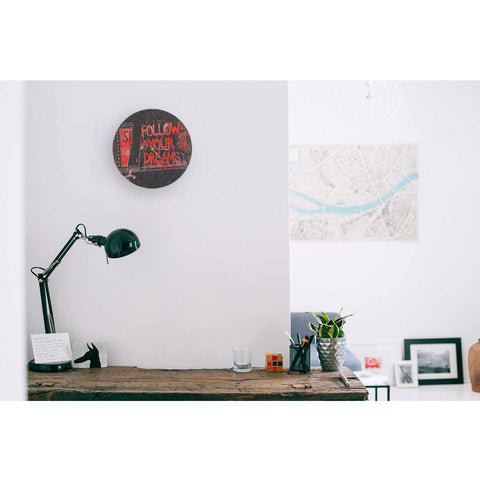Väggklocka i filt och kork 30 cm | Design "Dreams" av Anja Streese