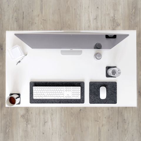 Skrivbordsunderlägg av filt och kork | 20x50cm | antracit