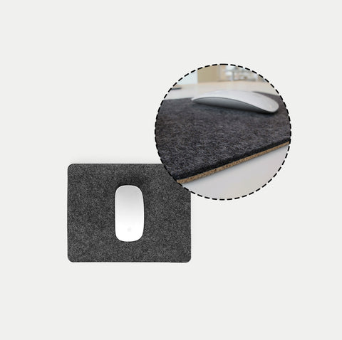 Musmatta av filt och kork | 20x25cm | antracit