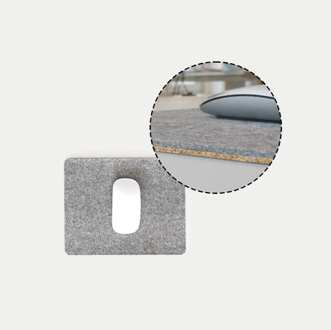 Musmatta av filt och kork | 20x25cm | ljusgrå