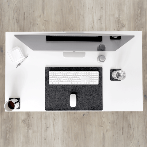 Skrivbordsunderlägg av filt och kork | 38x50cm | antracit