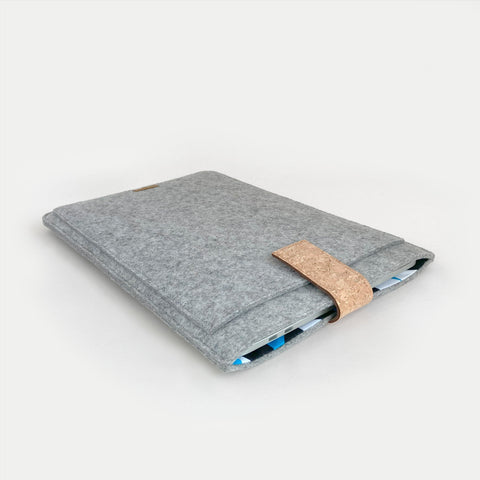 Fodral för Asus Vivobook 13 Slate | med magnetstängning och extra fack  | ljusgrå - former | Modell "HAKA"