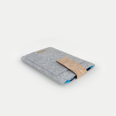 Fodral för PocketBook Verse | med magnetstängning och extra fack | ljusgrå - Shapes | Modell "HAKA"