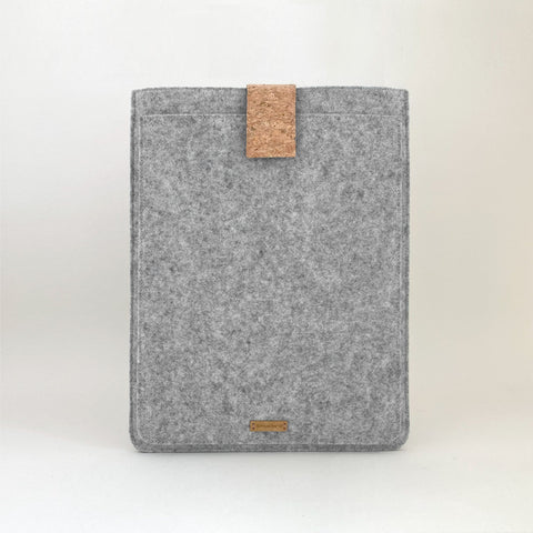 Fodral för MacBook Air M3 13 | med magnetstängning och extra fack  | ljusgrå - Bloom | Modell "HAKA"