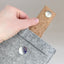 Fodral för PocketBook Touch Lux 5 | med magnetstängning och extra fack | ljusgrå - Shapes | Modell "HAKA"