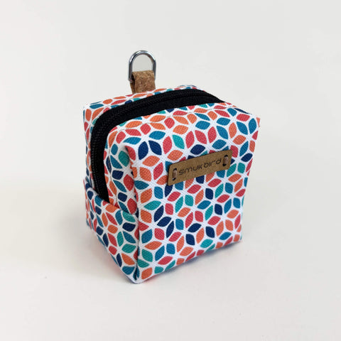 Mini-väska för hörlurar & Co. | tillverkad av ekologisk bomull | Färgglad design | Modell PocketCube