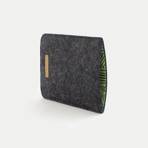 Mobilfodral för Google Pixel Fold | av filt och ekologisk bomull | antracit - stripes | Modell "LET"