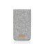 Telefonfodral för iPhone 16 | gjord av filt och ekologisk bomull | ljusgrå - färgglad | Modell "LET"
