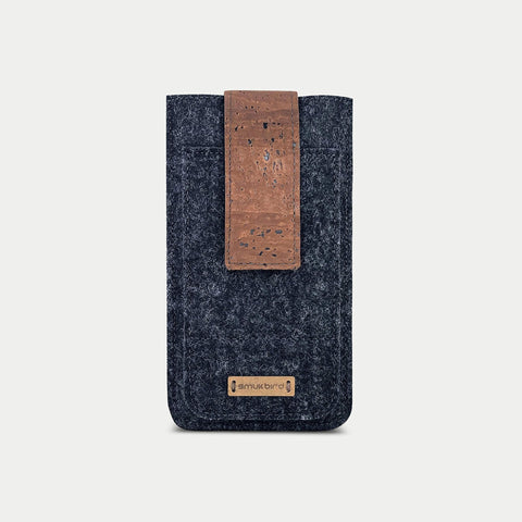 Handy Gürteltasche für iPhone 12 Pro Max | mit Magnetverschluss und Kartenfach | anthrazit | Modell CLIP