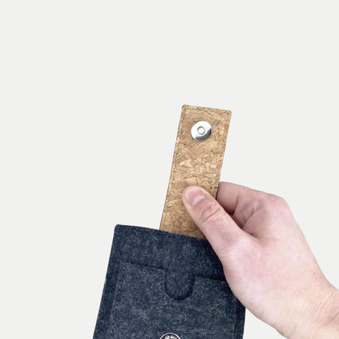 Mobilfodral för Samsung Galaxy M52 | med magnetstängning och extra fack | antracit - Shapes | Modell HAKA