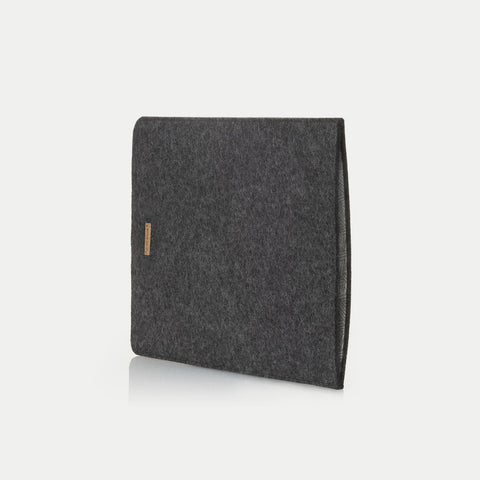 Fodral för MacBook Pro M3 Max | gjord av filt och ekologisk bomull | antracit - spår | Modell "LET"