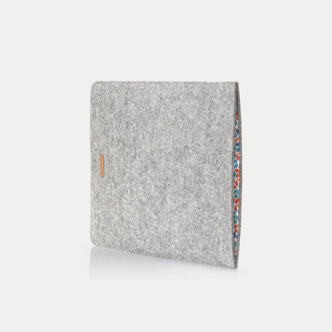 Fodral för Microsoft Surface | gjord av filt och ekologisk bomull | ljusgrå - Färgglad | Modell "LET"