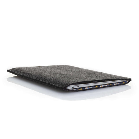 Fodral för MacBook Air M2 15 | tillverkad av filt och ekologisk bomull | antracit - Bloom | "LET"-modell