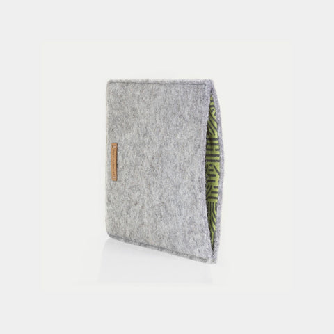 Fodral för PocketBook Verse Pro Color | av filt och ekologisk bomull | ljusgrå - ränder | Modell "LET"