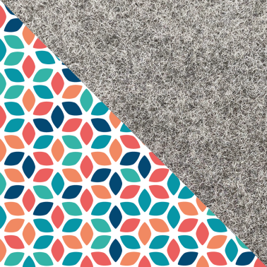 Fodral för Kobo Clara Color | av filt och ekologisk bomull | ljusgrå - färgglad | Modell "LET"