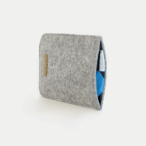 Mobilfodral för iPhone 11 | av filt och ekologisk bomull | ljusgrå - colorful | "LET"-modell