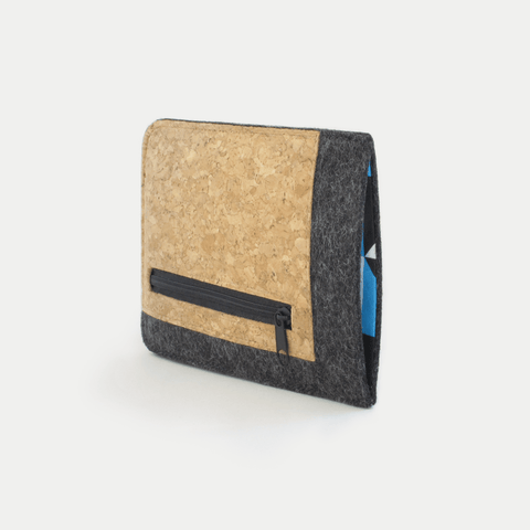 Mobilfodral med kortfack för Motorola Edge 40 Pro | antracit - former | Modell "ZIP"
