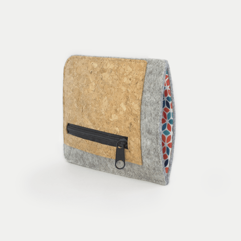 Mobilfodral med kortfack för OnePlus Nord 2 | ljusgrå - färgglad | Modell "ZIP"