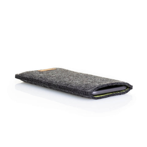 Mobilfodral med kortfack för OnePlus Nord 2T | antracit - ränder | Modell "ZIP"