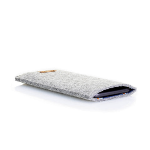 Mobilfodral med kortfack för Motorola Edge 40 Pro | ljusgrå - blom | Modell "ZIP"