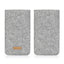 Mobilfodral för iPhone 12 mini | av filt och ekologisk bomull | ljusgrå - bloom | "LET"-modell