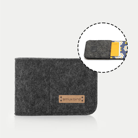EC-kortfodral av filt | antracit - Bloom