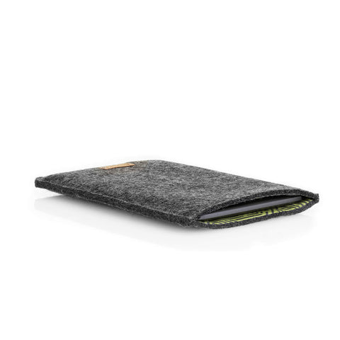 Överdrag för Kindle Scribe | av filt och ekologisk bomull | antracit - stripes | "LET"-modell