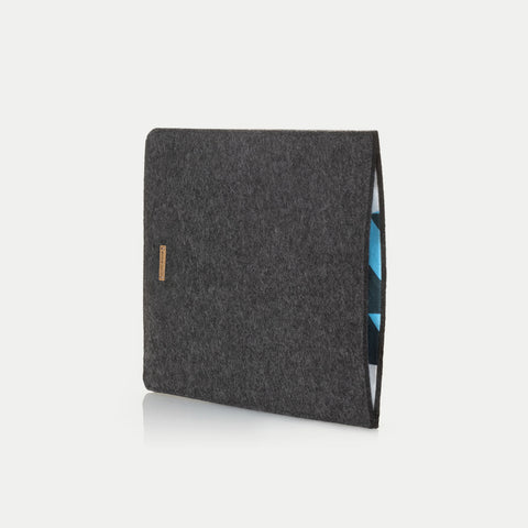Fodral för MacBook Pro 16 | tillverkad av filt och ekologisk bomull | antracit - Shapes | "LET"-modell