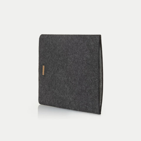 Fodral för MacBook Pro 14 | tillverkad av filt och ekologisk bomull | antracit - Tracks | "LET"-modell
