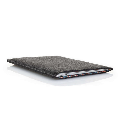 Fodral för MacBook Air 13 | tillverkad av filt och ekologisk bomull | antracit - Colorful | "LET"-modell