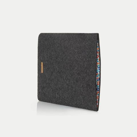 Fodral för iPad Pro 12.9" - 5th gen | tillverkad av filt och ekologisk bomull |  antracit - colorful | "LET"-modell