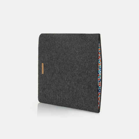 Fodral för Galaxy Tab S6 lite (2022) | tillverkad av filt och ekologisk bomull | antracit - colorful | "LET"-modell