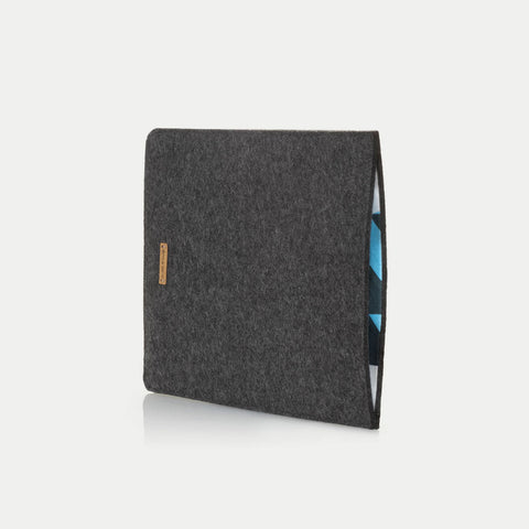 Fodral för Galaxy Tab S8 Ultra | tillverkad av filt och ekologisk bomull | 
antracit - shapes | "LET"-modell