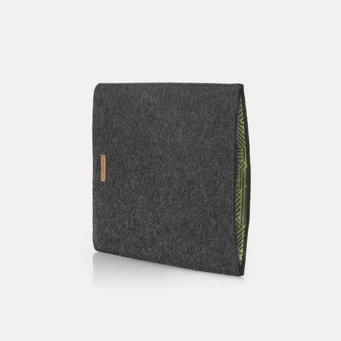 Custom E-Ink tabletfodral | gjord av filt och ekologisk bomull | antracit - Stripes | Modell "LET"