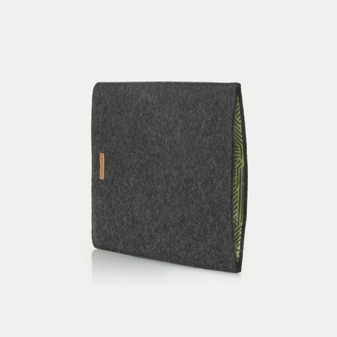 Tabletskydd som gjorts efter mått | av filt och ekologisk bomull | antracit - stripes | "LET"-modell