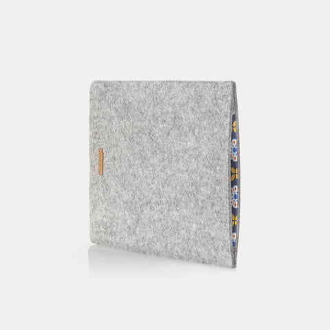 Fodral för Surface Pro 8 | tillverkad av filt och ekologisk bomull |  ljusgrå - bloom | "LET"-modell